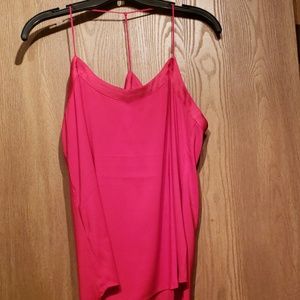 Express satin red halter top